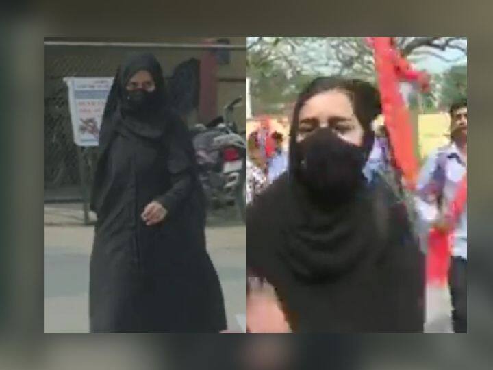 karnataka hijab controversy girl viral video bibi muskan khan Hijab Controversy : आक्रमक जमावाला सामोरं जाणारी 'ती' युवती कोण? काय आहे कर्नाटक हिजाब प्रकरण?