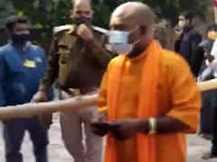 Man Arrives At Noida Polling Booth Dressed As CM Yogi Adityanath, Video Goes Viral