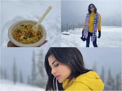 Mouni Roy Is Enjoying Pahado Wali Maggie In The Snow - See Pics
