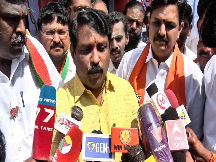 Local body elections: BJP has popular support as it is dissatisfied with DMK and AIADMK - BJP MLA Nainar Nagendran திமுக, அதிமுக மீது அதிருப்தி  உள்ளதால் பாஜகவுக்கு மக்கள் ஆதரவு உள்ளது - நயினார் நாகேந்திரன்