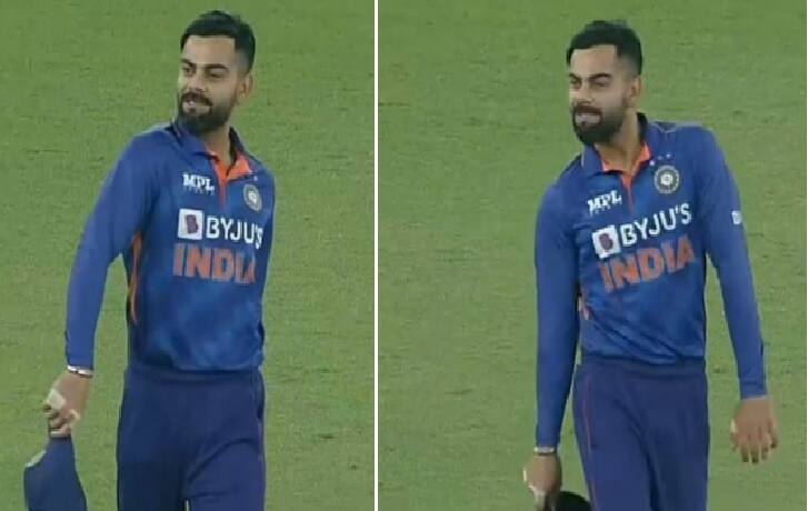 Virat Kohli Does His Own Version Of Srivalli Dance Step, know in details Kohli on Srivalli Dance Step: વિરાટ કોહલીએ મેચ વિનિંગ કેચ પકડ્યા બાદ કર્યો શ્રીવલ્લી ડાંસ, જુઓ વીડિયો