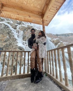 'Baby, It's Cold Outside': Mouni Roy Breaks The Internet Posing In Black Swimsuit In Gulmarg's Snowy Weather- See Pics