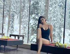 'Baby, It's Cold Outside': Mouni Roy Breaks The Internet Posing In Black Swimsuit In Gulmarg's Snowy Weather- See Pics