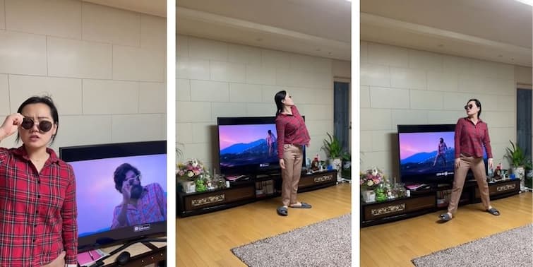 Viral News Korean woman performing Allu Arjun Srivalli hook step video goes viral-watch Viral Video: 'শ্রীভল্লি' ঝড় এবার কোরিয়ায়, মহিলার নিখুঁত নাচ ভাইরাল সোশ্যাল মিডিয়ায়
