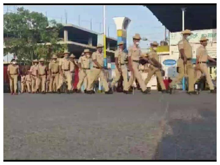Karnataka Hijab Row: Police Take Out Flag March Ahead Of Reopening Of Schools Karnataka Hijab Row: Police Take Out Flag March Ahead Of Reopening Of Schools