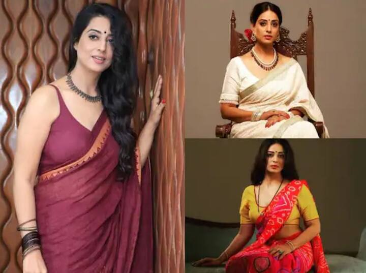 Mahie Gill Saree Look : बॉलिवूड अभिनेत्री माही गिल (Mahie Gill) नं नुकतंच भाजप प्रवेश केला आहे.