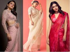 Samantha Saree Looks : नखरेल नार, साडीत दिसतेय छान; समंथाच्या ग्लॅमरस अदा
