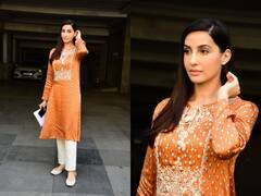 Nora Fatehi Ethnic Look: सूट पहनकर देसी गर्ल बनीं नोरा फतेही, खूबसूरत तस्वीरों पर फैंस लुटा रहे हैं प्यार