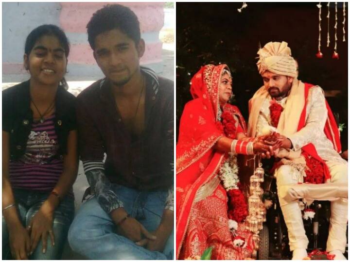 Trending News: मुश्किलों से लड़कर पाया बचपन का प्यार, दिव्यांग का साथ निभाने के लिए जाति की भी दीवार तोड़ी Divyang married with Girl Fighting with difficulties a girl found childhood love Girl married with Divyang Love Story of Divyang Trending News: मुश्किलों से लड़कर पाया बचपन का प्यार, दिव्यांग का साथ निभाने के लिए जाति की भी दीवार तोड़ी