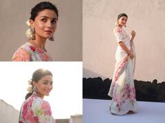 Alia Bhatt Photos: कान में झुमका, चाल में ठुमका, माथे पर बिंदी लगाकर आलिया भट्ट ने फैंस को बनाया अपना दीवाना, व्हाइट साड़ी में फिर ढाया कहर