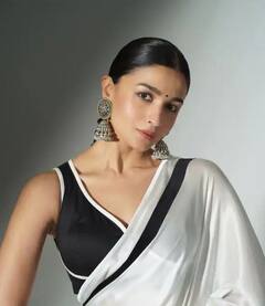 Gangunai Kathiawadi Promotion : कानात झुमका, डोळ्यांत अदा; आलियाच्या खास लूकवर चाहत्यांच्या खिळल्या नजरा