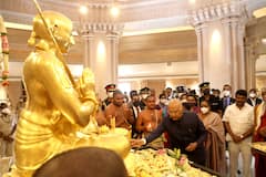 Statue Of Equality: ముచ్చింతల్ సమతాస్ఫూర్తి కేంద్రాన్ని సందర్శించిన రాష్ట్రపతి దంపతులు