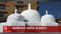Kashmir : काश्मीरमध्ये बर्फाचा ताजमहल, पर्यटकांनी हा 16 फूट उंच महल बघायला केली मोठी गर्दी ABP Majha