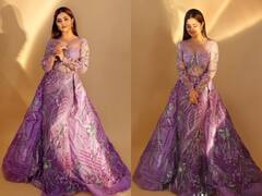 पर्पल गाउन में बर्थडे पर बार्बी डॉल लगीं Rashami Desai, खूबसूरती देख फैंस का फिसला दिल