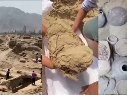 Pre Inca mummies nearly 1000 years old found in Peru பெரு: இன்கானுக்கு முந்தைய மம்மிகள் கண்டெடுப்பு… 800 முதல் 1000 வருடங்கள் பழமையாக இருக்கும் என தகவல்!