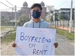 Watch: सिंगल्स को हौसला देने निकल पड़ा यह लड़का, 'Boyfriend on Rent' का पोस्टर लेकर घंटों रहा खड़ा