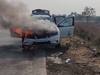 बीडमधील केज जवळ बर्निंग कारचा थरार, कार जळून खाक  