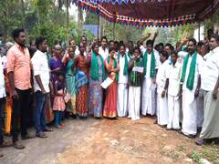திமுகவை சேர்ந்தவர்களுக்கு மட்டுமே நகைகடன் தள்ளுபடியா? - மயிலாடுதுறையில் விவசாயிகள் போராட்டம்