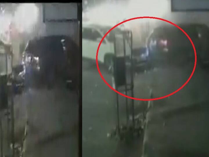 chennai anna nagar race car hits super market leads security injured Watch Video | சென்னையில் கார் ரேஸ்...  மார்க்கெட்டுக்குள் புகுந்த ஓவர் ஸ்பீடு கார்.! பதைபதைக்கும் வீடியோ!