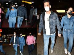 Vicky Kaushal અને katrina kaif પ્રથમ વેલેન્ટાઈન સાથે ઉજવશે, એરપોર્ટ પર એકબીજાનો હાથ પકડીને જોવા મળ્યા