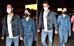 Vicky Kaushal અને katrina kaif પ્રથમ વેલેન્ટાઈન સાથે ઉજવશે, એરપોર્ટ પર એકબીજાનો હાથ પકડીને જોવા મળ્યા