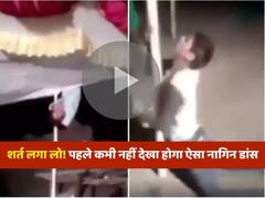 Watch: शर्त लगा लो! ऐसा नागिन डांस जिंदगी में नहीं देखा होगा, नाचते हुए पंडाल के ऊपर चढ़ गया शख्स
