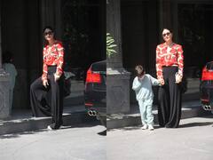 Kareena Kapoor with Taimur: पापा Randhir Kapoor के बर्थडे सेलिब्रेशन में बेबो का दिखा रेट्रो लुक तो स्टाइलिश अंदाज में दिखे Taimur