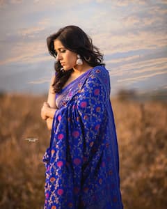 Rashmi Gautam Photos:నీలి రంగు చీరలోన సందమామ నీవె జాణ, రష్మి లుక్ అలా ఉంది మరి
