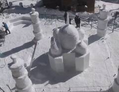 J&K: गुलमर्ग की खूबसूरत वादियों में बर्फ से बना  Taj Mahal  पर्यटकों को कर रहा मंत्रमुग्ध, देखें मन मोह लेने वाली तस्वीरें