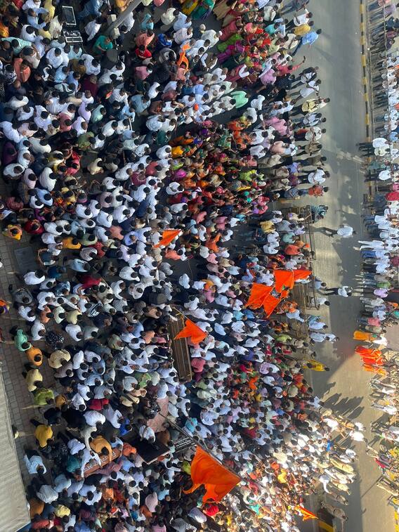 Shivsena Bhavan : परिषदेदरम्यान शिवसेना भवनाबाहेर शिवसैनिकांची मोठी गर्दी
