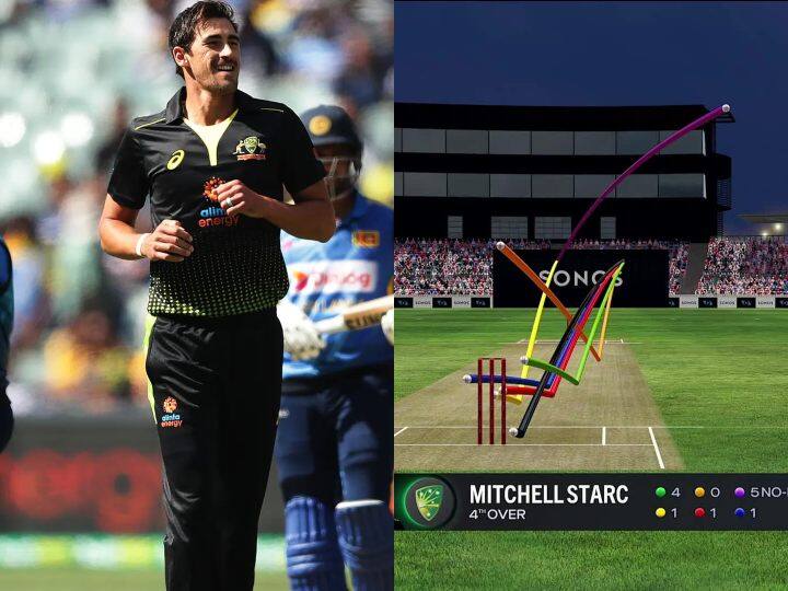 mitchell starc 3 meter high ball Australia vs Sri Lanka 3rd T20I Aus vs SL, 3rd T20I: Mitchell Starc ने फेंकी 3 मीटर ऊंची बॉल, वीडियो देखकर आप भी रह जाएंगे हैरान