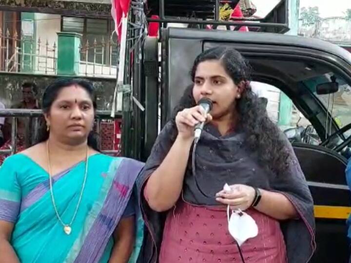 Trivandrum mayor campaigns in support of Kuzhithurai municipal Marxist candidates ‛கம்யூனிஸ்ட் சகசீரியம் உண்டாயிட்டு வந்து...’ தமிழ்நாட்டில் பிரச்சாரம் செய்த திருவனந்தபுரம் இளம் மேயர்!