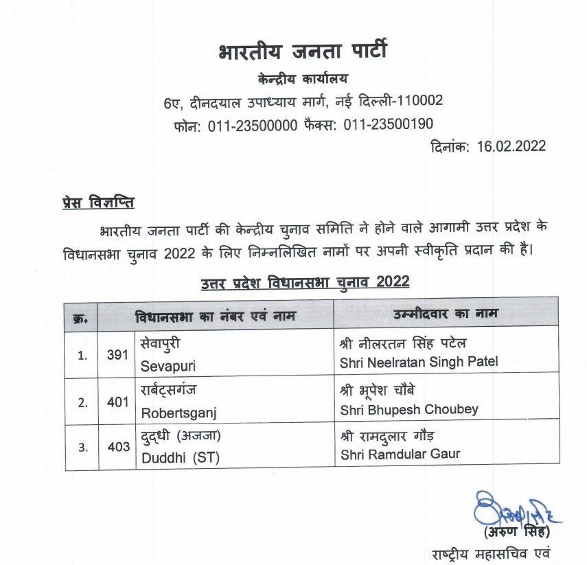 UP Election 2022: यूपी चुनाव के लिए बीजेपी ने घोषित किए 3 उम्मीदवारों के नाम, जानिए सहयोगी अपना दल से कितनी सीटें वापस लीं