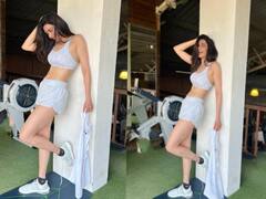 Karishma Tanna : ‘लेट्स बर्न इट’, नवी नवरी करिश्मा तन्ना जीममध्ये गाळतेय घाम!