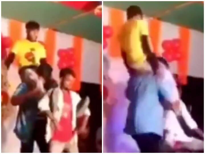 Boys dance video Boys perform stunt viral dance of boys hip hop video funny video Watch: डांस के बीच स्टंट दिखाना युवकों को पड़ा भारी, हुआ ये हाल कि छूटी लोगों की हंसी