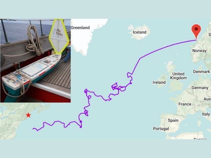US Students Set Out Small Boat In Atlantic Ocean In 2020. It Was Just Found 8,300 Miles Away In Norway Decorated Boat Carrying Photos, Acorns Reaches Norway Island. It Was Set Out By US Students In 2020