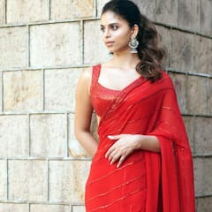 લાલ સાડીમાં બોલિવૂડ એક્ટ્રેસને પણ ટક્કર આપી રહી છે સુહાના ખાન