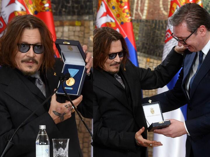 Johnny Depp Gets A Gold Medal Of Merit From The Controversial Serbian President  Aleksandar Vucic Johnny Depp Gets A Gold Medal Of Merit From The Serbian President Aleksandar Vucic