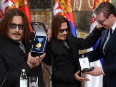 Johnny Depp Gets A Gold Medal Of Merit From The Serbian President Aleksandar Vucic
