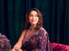 Madhuri Dixit : धकधक गर्लच्या नव्या लूकची चर्चा; निळ्या साडीत खुललं सौंदर्य