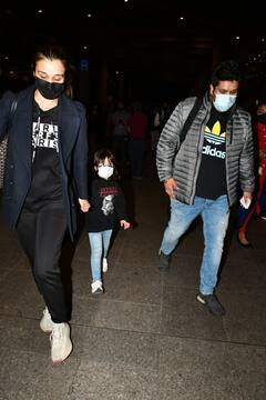 Bappi Lahiri’s Son Bappa Lahiri Returns From US With Family For His Father's Last Rites- See Pics