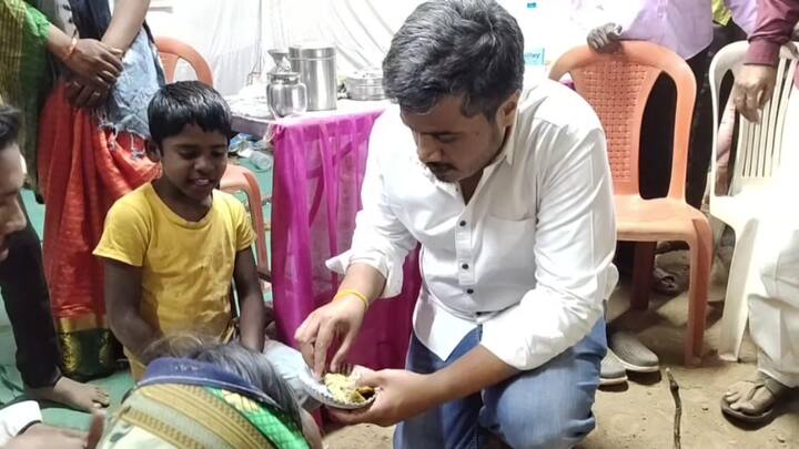 स्टॉलवर आजीचे नातूही होते. त्यांच्याशी संवाद साधत त्यांच्या अभ्यासाची चौकशी केली आणि आजीच्या तीनही नातवांना शिक्षणासाठी दत्तक घेतले.सिनथडी यात्रेत सुरू असलेल्या क्रिकेट सामन्यात सहभागी होत त्यांनी जोरदार बॅटिंग देखील केली.