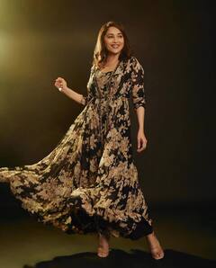 Madhuri Dixit : धकधक गर्लच्या नव्या लूकची चर्चा; निळ्या साडीत खुललं सौंदर्य