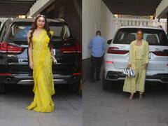 Farhan Akhtar Shibani Mehandi Ceremony: जगमग हुआ घर, मेहंदी सेरेमनी में सज-धज कर पहुंचीं Anusha Dandekar और Amrita Arora