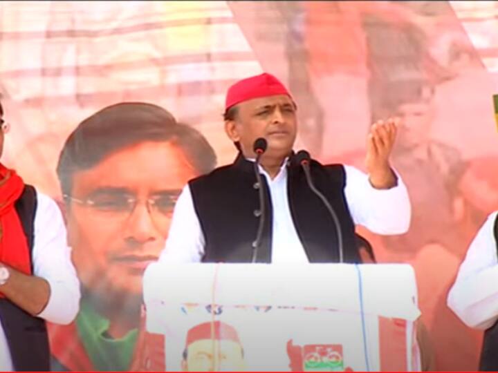UP Assembly election 2022 Samajwadi Party Leader Akhilesh Yadav madhavgarh Rally attacks BJP Congress BSP Yogi Adityanath UP Election: अखिलेश यादव बोले- यूपी चुनाव में बीजेपी की हार तय, 'कमल' के बूथों पर नाचेंगे भूत