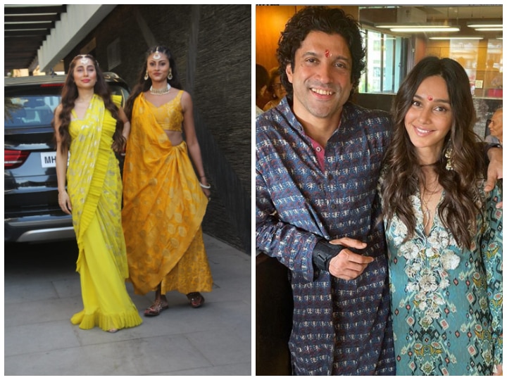 Farhan Akhtar-Shibani Dandekar Pre-Wedding Festivities: Shabana Azmi,  Anusha Dandekar & Other Celebs Stun In Yellow