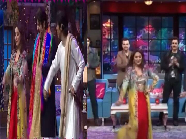 The Kapil Sharma Show: देवदास बने चंदू तो चुन्नी बाबू बने कृष्णा, Madhuri Dixit संग खूब किया डोला रे डोला पर डांस! The Kapil Sharma Show madhuri dixit dance on devdas superhit song dola re with chandan prabhakar and krushna abhishek The Kapil Sharma Show: देवदास बने चंदू तो चुन्नी बाबू बने कृष्णा, Madhuri Dixit संग खूब किया डोला रे डोला पर डांस!