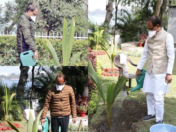 मुख्यमंत्री शिवराज सिंह चौहान ने पौधरोपण कर दिया पर्यावरण संरक्षण का संदेश, देखें तस्वीरें