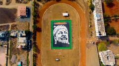 Shiv Jayanti 2022 : गेवराईत शिवरायांना अनोखी मानवंदना; साकारली भव्य कलाकृती, ड्रोननं टिपली मनमोहक दृश्य