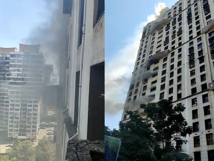 Mumbai Fire News Borivali Chikuwadi Fire on 12th floor of a building Mumbai Fire News : मुंबईच्या बोरीवली परिसरातील इमारतीला आग, काही लोकं अडकल्याची माहिती